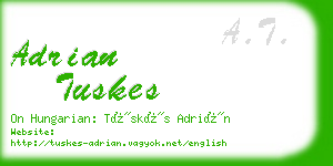 adrian tuskes business card